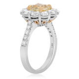 Roman & Jules Two Tone 18k Gold Halo Engagement Ring - KR2439WY-18K-2 photo 3