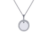 Lafonn Round Disc Pendant Necklace - P0214CLP20 photo