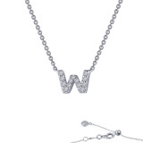 Lafonn Letter W Pendant Necklace - 9N103CLP20 photo