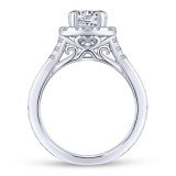 Gabriel & Co. 14k White Gold Victorian Halo Engagement Ring - ER11292W44JJ photo 2