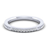 Gabriel & Co. 14k White Gold Victorian Diamond Wedding Band - WB11292W44JJ photo