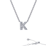 Lafonn Letter K Pendant Necklace - 9N091CLP20 photo