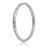 Roman & Jules 14k White Gold Diamond Hoops - KE1414W-3 photo 2