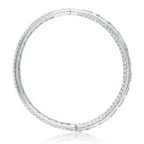 Roman & Jules 14k White Gold Diamond Hoops - KE1414W-3 photo 4