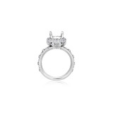 Roman & Jules 14k White Gold Halo Engagement Ring - 1112-1 photo 2