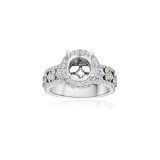 Roman & Jules 14k White Gold Halo Engagement Ring - 1112-1 photo