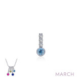 Lafonn March Birthstone Love Pendant - BP002AQP00 photo