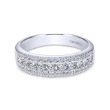 Gabriel & Co. 14k White Gold Contemporary Diamond Wedding Band - WB3952W44JJ photo