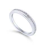 Gabriel & Co. 14k White Gold Contemporary Anniversary Wedding Band - WB12325R4W44JJ photo 3