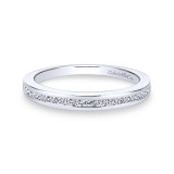 Gabriel & Co. 14k White Gold Contemporary Anniversary Wedding Band - WB12325R4W44JJ photo