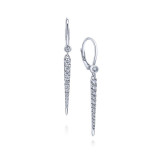 Gabriel & Co. 14k White Gold Kaslique Diamond Drop Earrings - EG12457W45JJ photo