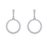 Lafonn Platinum Open Circle Drop Earrings - E0525CLP00 photo
