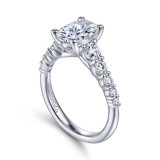 Gabriel & Co. 14k White Gold Contemporary Straight Engagement Ring - ER11757O6W44JJ photo 3
