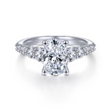 Gabriel & Co. 14k White Gold Contemporary Straight Engagement Ring - ER11757O6W44JJ photo
