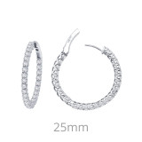 Lafonn 2.7 CTW Hoop Earrings - E3019CLP00 photo