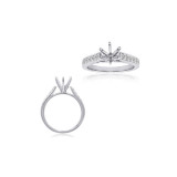 Roman & Jules 14k White Gold Straight Engagement Ring - KR1387W photo 2