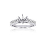 Roman & Jules 14k White Gold Straight Engagement Ring - KR1387W photo