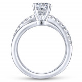 Gabriel & Co. 14k White Gold Contemporary Twisted Engagement Ring - ER13880R4W44JJ photo 2