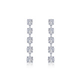 Lafonn Platinum Station Drop Earrings - E0537CLP00 photo