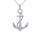 Lafonn Anchor Pendant Necklace - P2005CLP18 photo