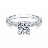 Gabriel & Co. 14k White Gold Contemporary Straight Engagement Ring - ER12292R4W44JJ photo