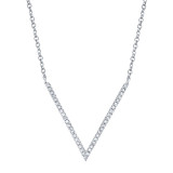 Shy Creation 14k White Gold Diamond Necklace - SC55001468 photo