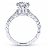 Gabriel & Co. 14k White Gold Victorian Straight Engagement Ring - ER11827R4W44JJ photo 2