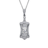 Lafonn Art Deco Inspired Pendant Necklace - P0229CLP20 photo