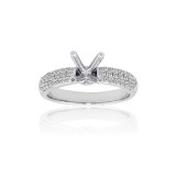 Roman & Jules 14k White Gold Straight Engagement Ring - KR2507W photo