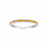 Gabriel & Co. 14k White Gold Citrine Stackable Ring photo 4