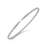 Gabriel & Co. 14k White Gold Bujukan Diamond Bangle Bracelet - BG4216-65W45JJ photo 2