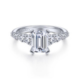 Gabriel & Co. 14k White Gold Contemporary Straight Engagement Ring - ER11757E6W44JJ photo