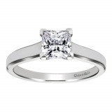 Gabriel & Co 14K White Gold Enid Solitaire Diamond Engagement Ring - ER6575W4JJJ photo
