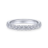 Gabriel & Co. 14k White Gold Contemporary Anniversary Wedding Band - WB14941R8W44JJ photo