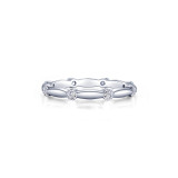 Lafonn Platinum Stackable Wave Eternity Wedding Band - R0467CLP10 photo