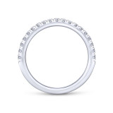 Gabriel & Co. 14k White Gold Contemporary Anniversary Wedding Band - WB13862O4W44JJ photo 2