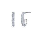 Lafonn Platinum Paperclip Hoop Earrings - E0531CLP00 photo