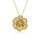 Lafonn Mixed-Color Flower Necklace - P0250CLT18 photo