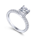 Gabriel & Co. 14k White Gold Contemporary Straight Engagement Ring - ER13904R4W44JJ photo 3