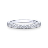 Gabriel & Co. 14k White Gold Contemporary Diamond Wedding Band - WB14399R4W44JJ photo