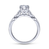Gabriel & Co. 14k White Gold Victorian Straight Engagement Ring - ER11721O4W44JJ photo 2