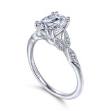 Gabriel & Co. 14k White Gold Victorian Straight Engagement Ring - ER11721O4W44JJ photo 3