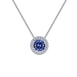 Lafonn 0.62 CTW Round Halo Necklace - N0104CTP18 photo