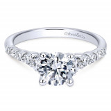 Gabriel & Co. 14k White Gold Contemporary Straight Engagement Ring - ER11756R4W44JJ photo