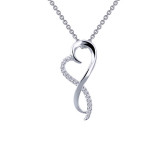 Lafonn Infinity Heart Pendant Necklace - P0151CLP18 photo