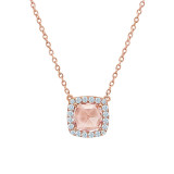 Lafonn Cushion-Cut Halo Necklace - N0080MGR18 photo