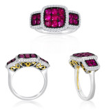 Roman & Jules Two Tone 14k Gold Ruby Ring - 1029-2 photo 4