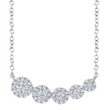 Shy Creation 14k White Gold Diamond Necklace - SC55002532 photo