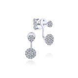 Gabriel & Co. 14k White Gold Lusso Diamond Peek A Boo Earrings - EG12916W45JJ photo