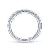 Gabriel & Co. 14k White Gold Contemporary Diamond Wedding Band - WB14658R2W44JJ photo 2